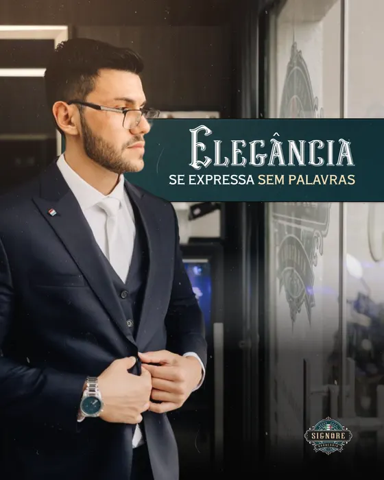 Peça de social media produzida pela Domos para Barbearia Signore