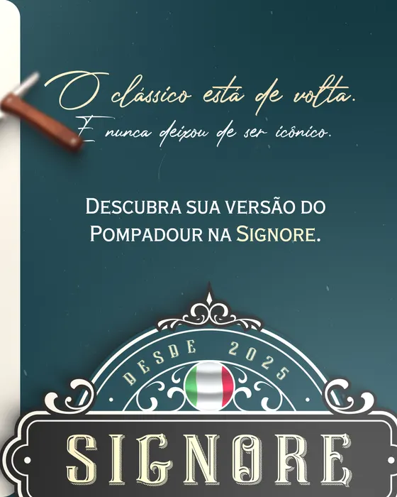 Peça de social media produzida pela Domos para Barbearia Signore