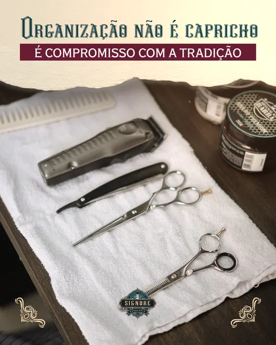 Peça de social media produzida pela Domos para Barbearia Signore
