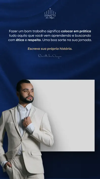 Peça de social media produzida pela Domos para Donatto dos Anjos