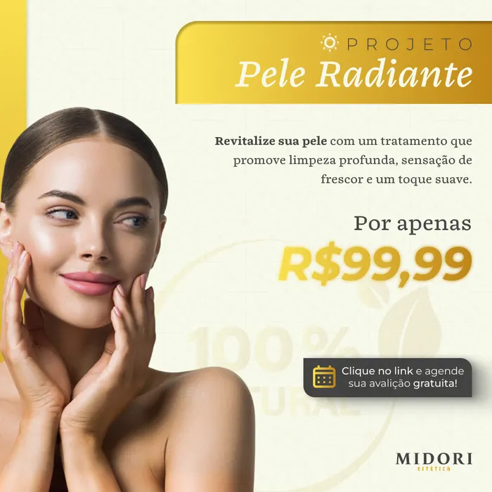 Peça de social media produzida pela Domos para Midori Estética