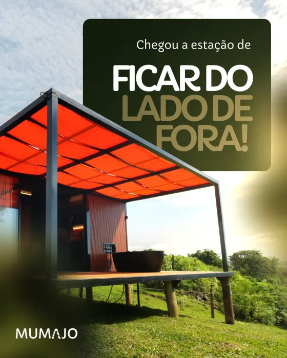 Peça de social media produzida pela Domos para Mumajo Cabanas