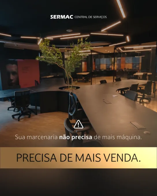 Post de marcenaria produzido pela Domos para Sermac