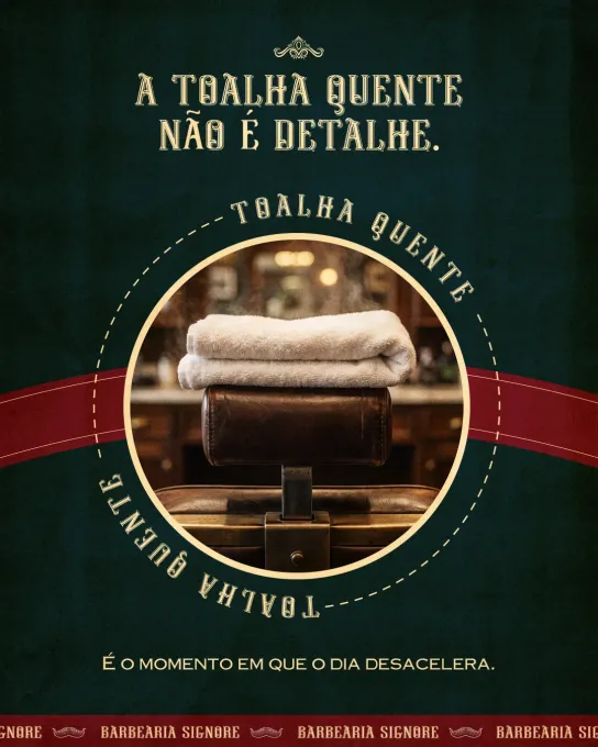 Post de barbearia produzido pela Domos para Barbearia Signore